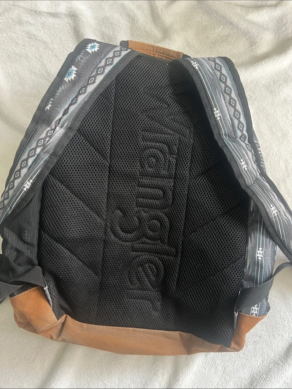 Wrangler Black Aztec-Pattern Backpack